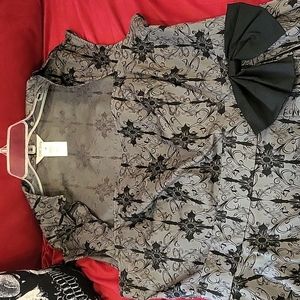 Rockabilly Goth swing dress sz 18